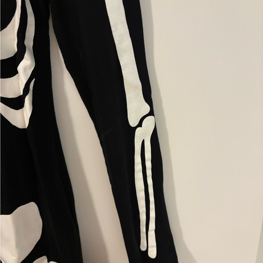 Divided Black Dress with White Skeleton Design Halloween - Picture 3 of 4